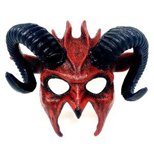 Krampus Ram Goat Demon with Horns Devil Halloween Masquerade Masks Party Mask